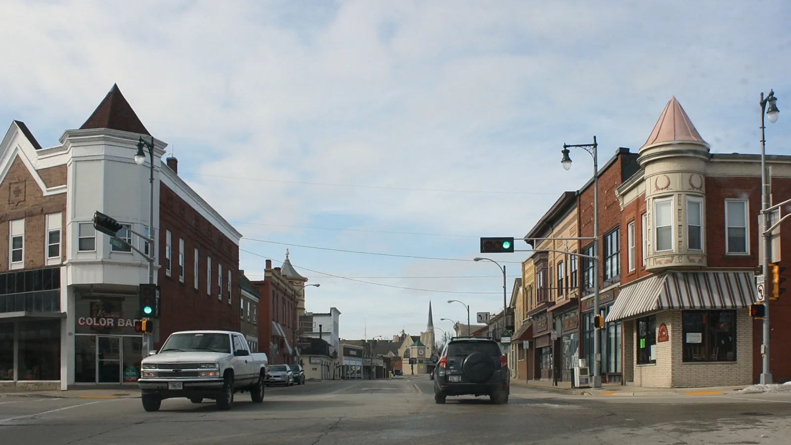 Historic downtown Burlington, Wisconsin